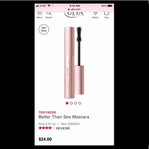 ✨Too Faced Better Than Sex Mascara✨